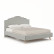Кровать Ариана 1600, мягкая (Светло-серый/Стальной)