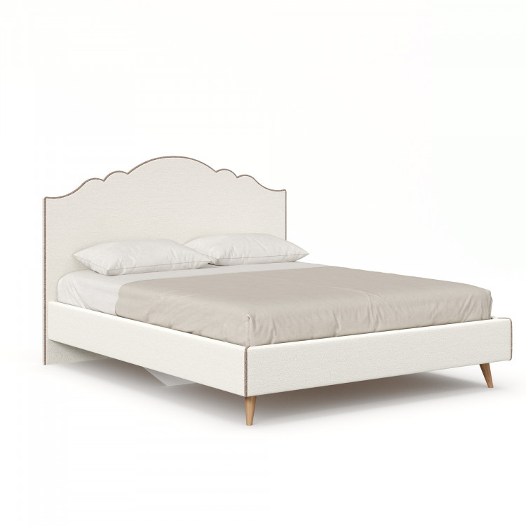 Кровать Ариана 1600, мягкая (Молочный/Темно-коричневый)