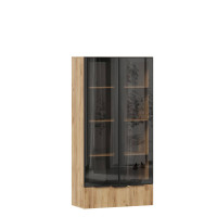 Сити-Норд Шкаф двухстворчатый стекло с ящиком