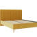 Кровать 1600 мягкая с п/м Бари (горчичный, ткань PHUKET 1038) 