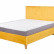 Кровать 1600 мягкая с п/м Бари (горчичный, ткань PHUKET 1038) 