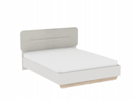 Кровать 1400 со светлой мягкой вставкой NEW, Аврора 